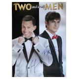 Two and a Half Men signed TV poster