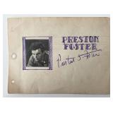 Preston S. Foster original signature with photo