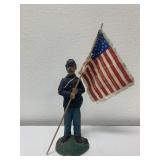 Union Soldier with flag statue