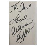 Regina Belle signed note