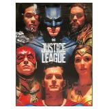 Justice League cast signed movie poster