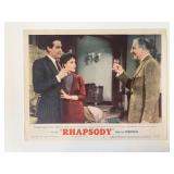 Rhapsody original 1954 vintage lobby card