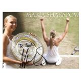 Maria Sharapova signed postcard