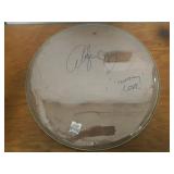 Courtney Love signed drumhead