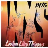 INXS Listen Like Thieves signed album