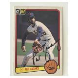 New York Mets Pat Zachary signed 1983 Donruss trad