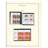 1992 US stamp collector sheet featuring Christmas