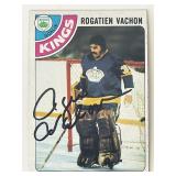 Los Angeles Kings Rogie Vachon 1978 Topps #20 sign