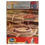 St Louis Cardinals 1966 scorecard. 8x11 inches