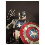 Captain America Chris Evans signed movie photo