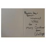 Celia Kaye signed Christmas card