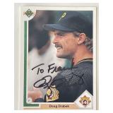 Pittsburgh Pirates Doug Drabek signed 1991 Upper D