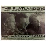 The Flatlanders signed concert flyer