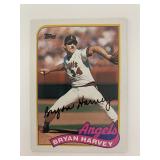 Bryan Harvey signed baseball card