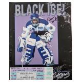 Black Ice Roller Hockey Signed Program and Game Ti