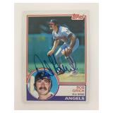 Bob Grich signed baseball card