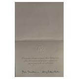 Bill and Hillary Clinton facsimile signed Christma