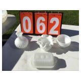 Lot of fenton and avon milkglass knickknacks