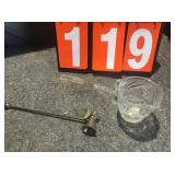 misc glass & candle snuffer