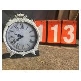 SmallWhite Nightstand clock