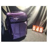 Smaller-medium American Flyer purple suitcase