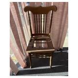 Set of five wooden chairs