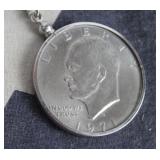 1971 Eisenhower Dollar on keychain