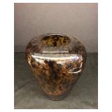 Tortoise Shell Glass Tiger Glass Vase