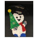 Melted Plastic Popcorn Snowman - Vintage