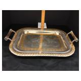 Silverplate Plater with Gold Trim