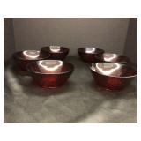 Ruby Red Glass Bowls