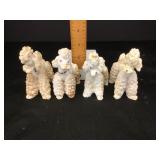 Salt Stone Poodle Dog Figurines