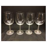 Frosted Stem Red Wine Glasses