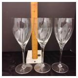 Etched wine glasses