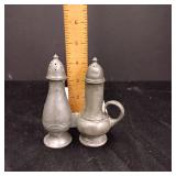 Pewter salt & pepper shakers