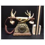 Buck deer antler telephone