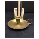 Brass chamber candlestick holder