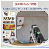 LASER LEVEL WITH 8-FT MEASURING TAPE