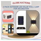 OUTDOOR LED SOLAR WALL LAMP FOR DECORATION(2-PACK)