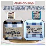 SET OF 2 PILLOW WRAP W/ ADJUSTABLE VELCRO CLOSURES