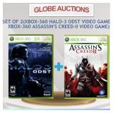 SET OF 2(XBOX-360 HALO-3 ODST+CREED II) VIDEO GAME