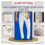 RAG & BONE FIT 2 SLIM JEANS PANT,SIZE:30(MSP:$260)