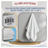 CALVIN KLEIN SIGNATURE EMBROIDERED TOWEL (54"x28")