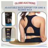 ADJUSTABLE BACK SUPPORT FOR SORE & INJURED BACK