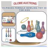 15-PIECES FERRULE BOWLING TOY SET FOR KIDS