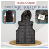 WINTER WARM HOODED PUFFER VEST (ASIAN SIZE:4XL)