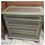 Antique green 4 drawer dresser
