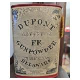 Vintage Dupont superfine FF gunpowder can
