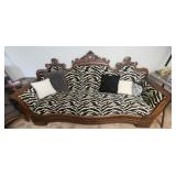Antique Victorian style couch Zebra Pattern
