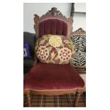 Vintage red upholstered chair